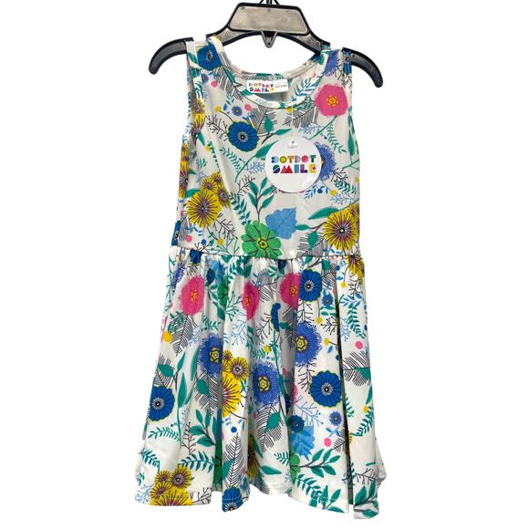 Dot Dot Smile NWT Girls' 12-24m Multicolor Floral Spring Pattern Tank Dress - Picture 1 of 4